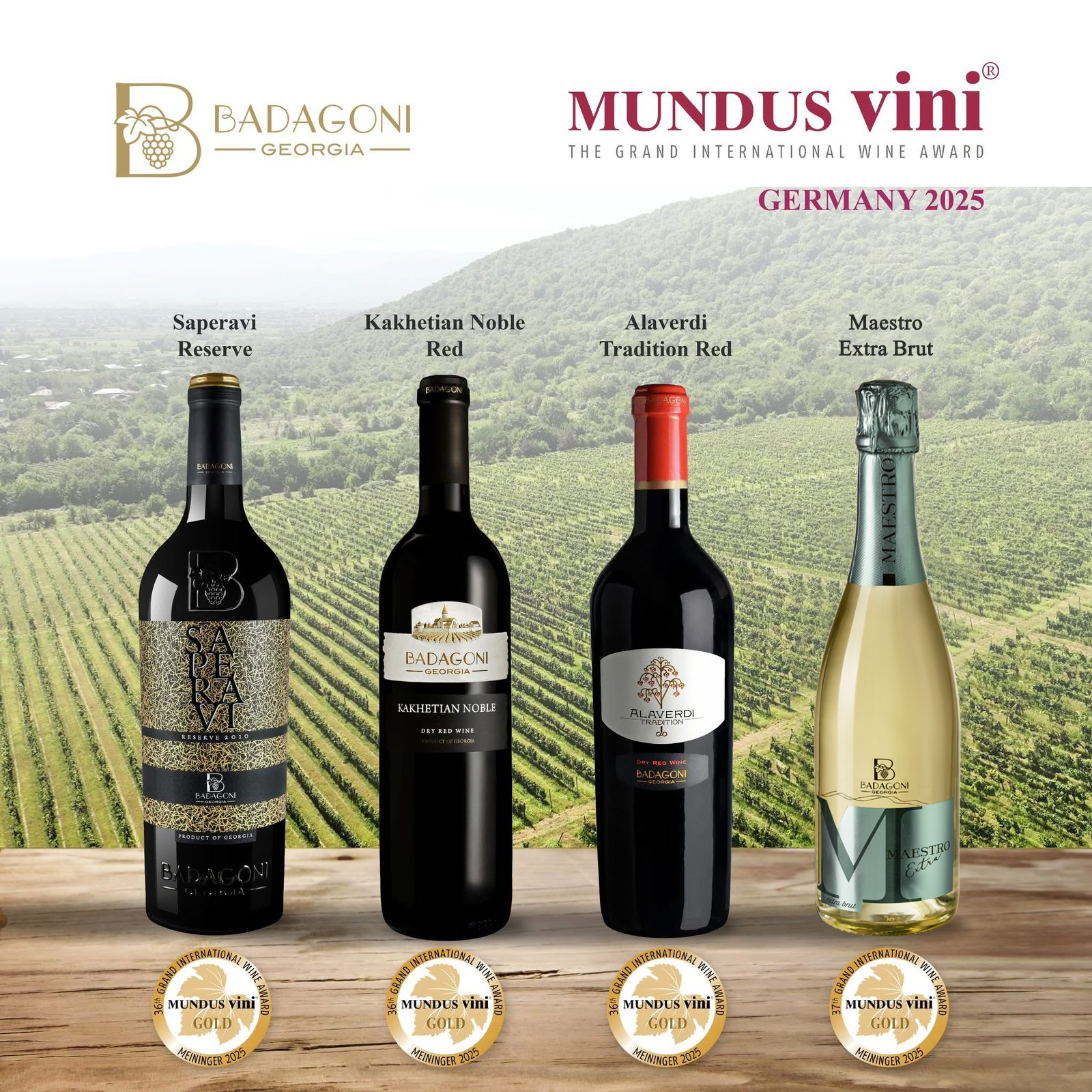 Gold medals for Badagoni at Mundus Vini